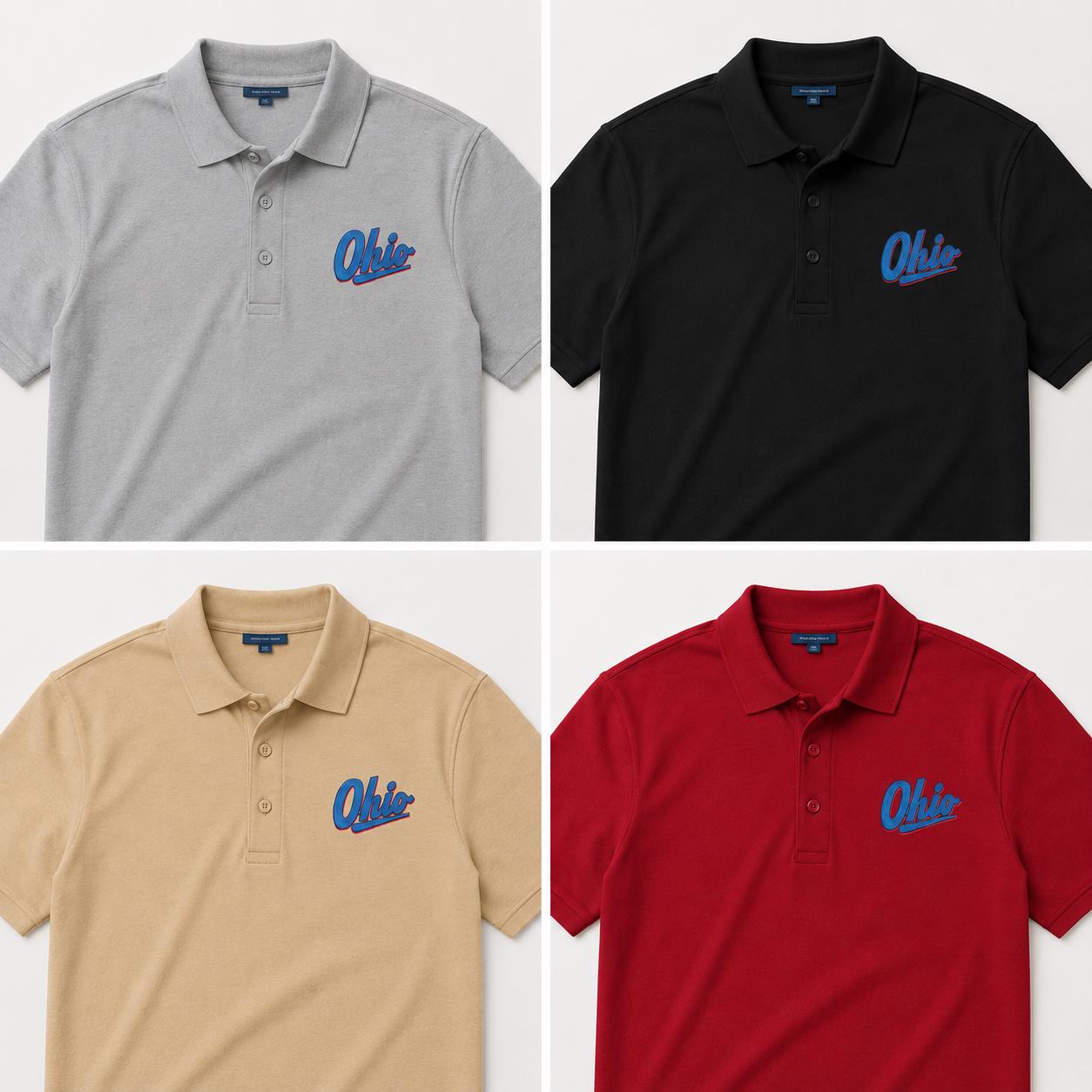 Retro Ohio Script Polo Shirt