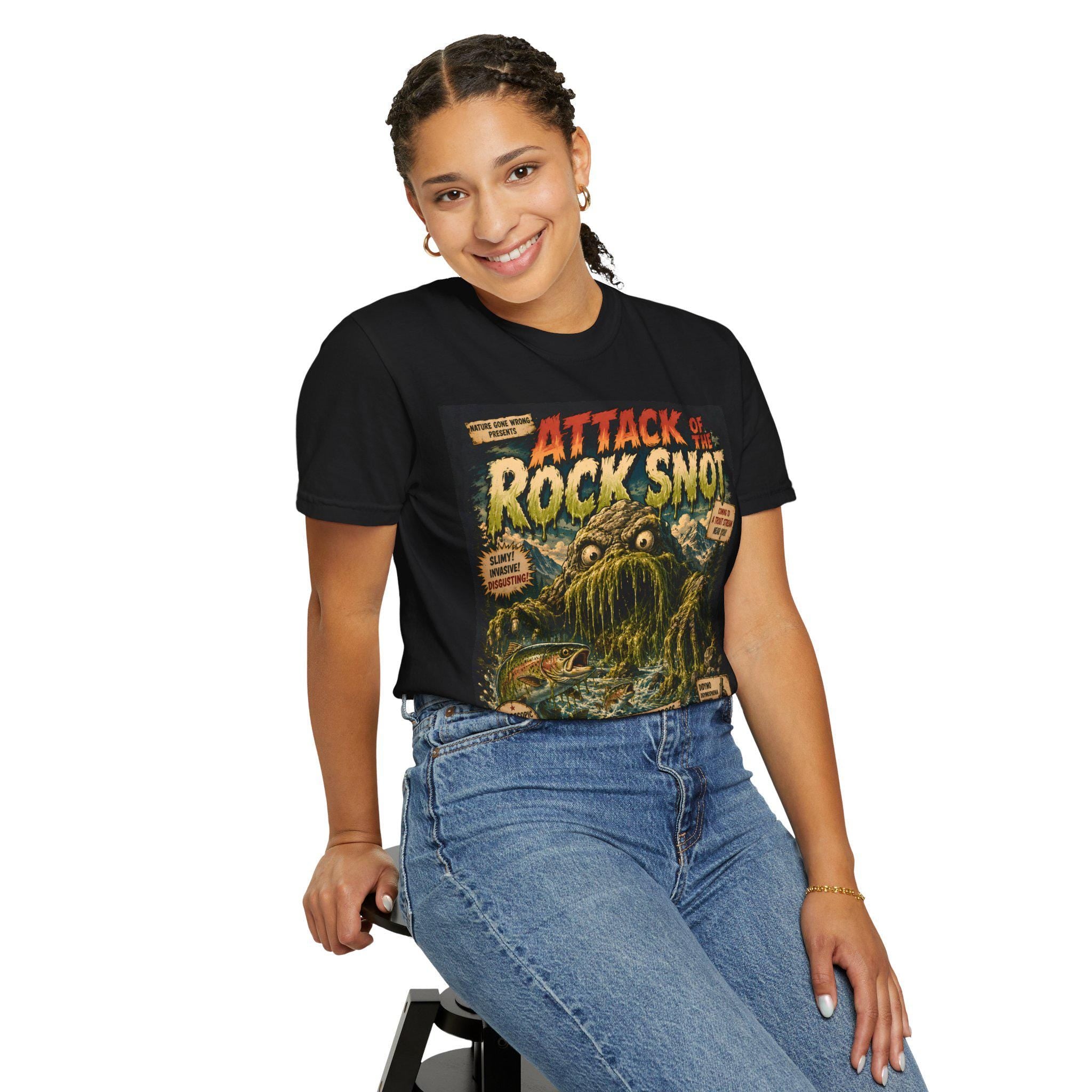 Attack of the Rock Snot Invasive Species Tee, Didymo Conservation Shirt