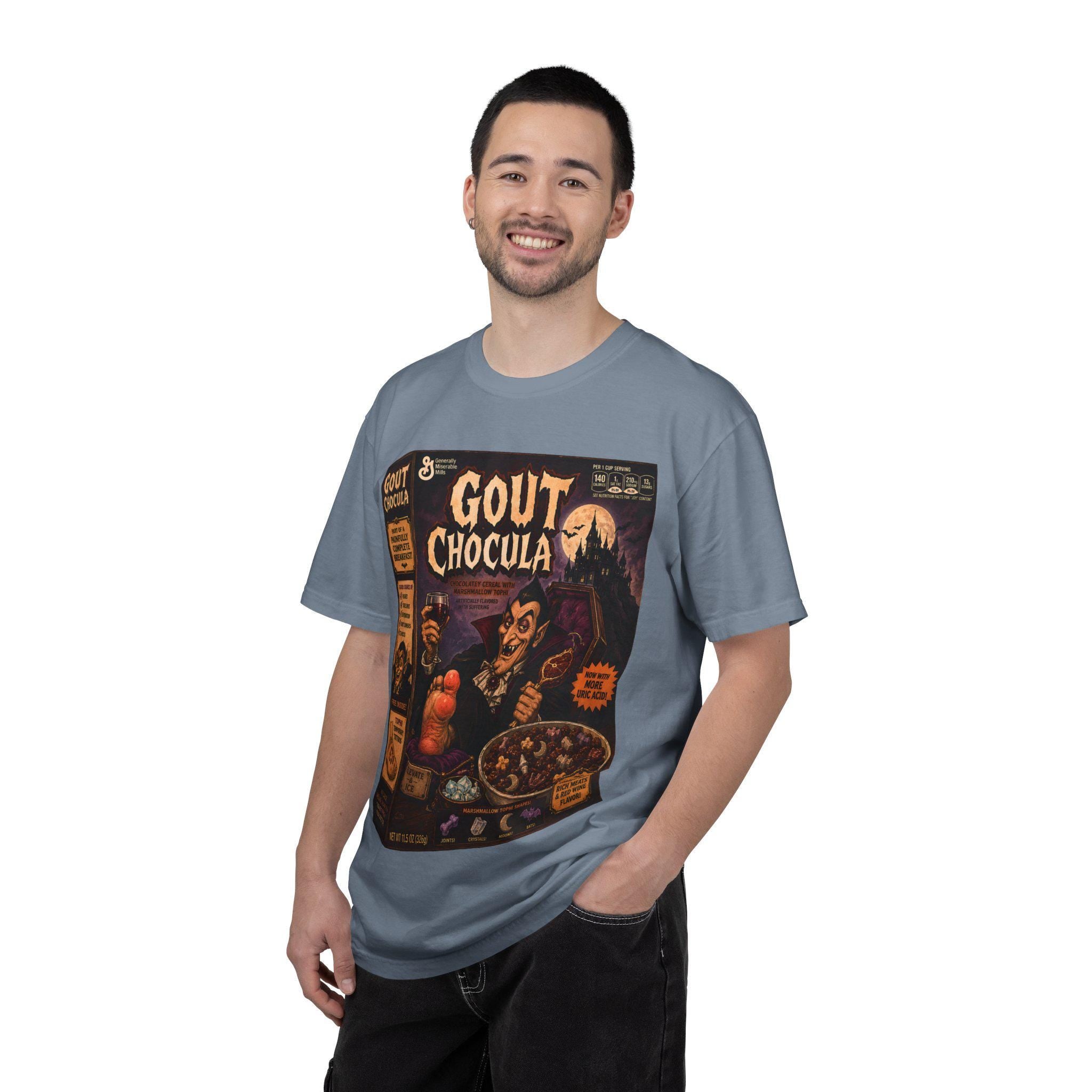 Gout Chocula Cereal Parody Shirt, Gothic Halloween Graphic Tee