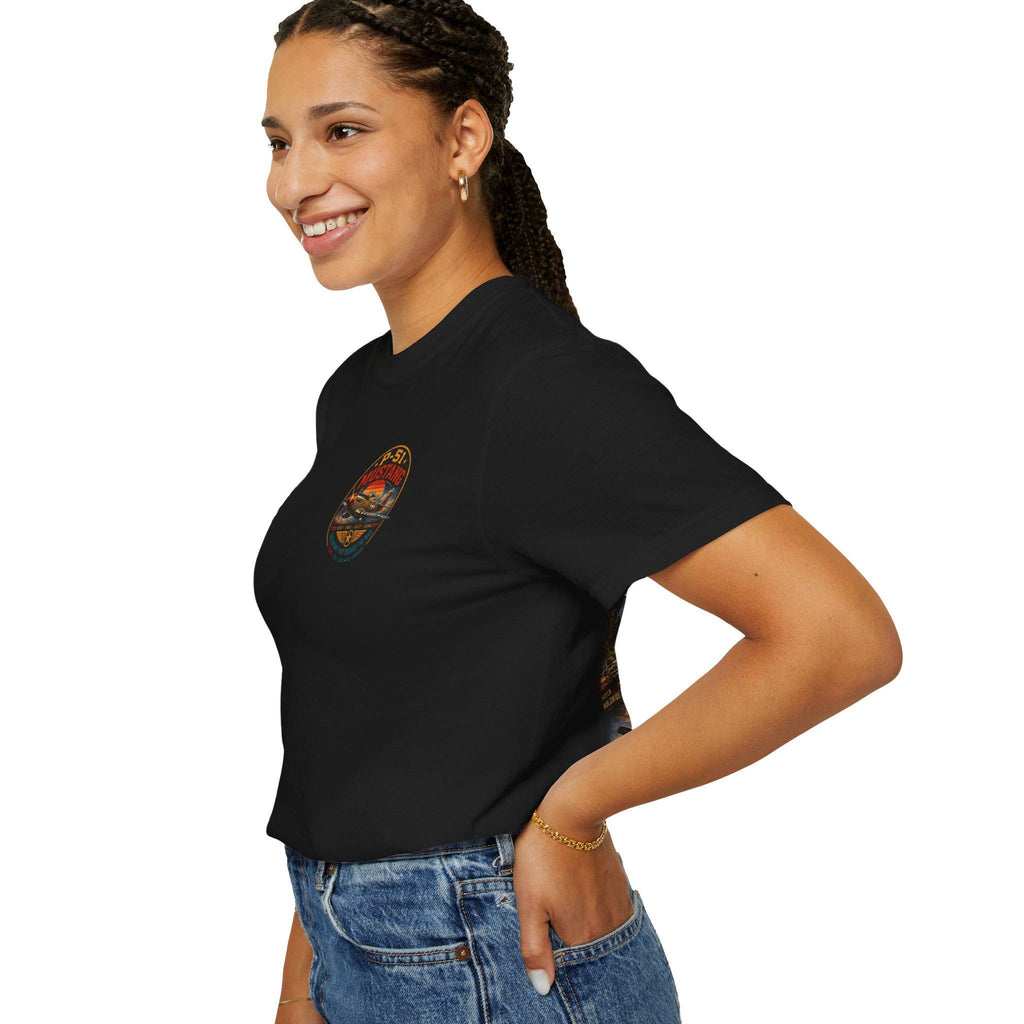 P-51 Mustang Vintage Warplane T-shirt | WWII Fighter Aircraft Graphic