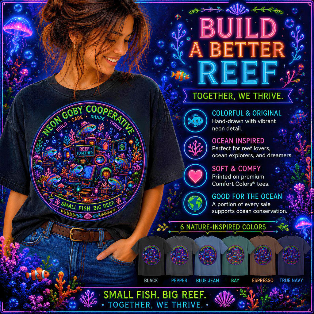 Neon Goby Cooperative Shirt | Comfort Colors Ocean Reef Tee