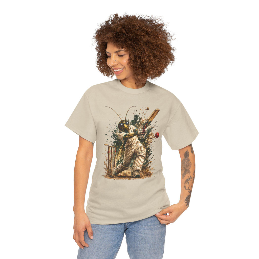 Cricket Playing Cricket Shirt | Funny Insect Athlete Tee | Badass Cricket Player Graphic | Sports Humor Shirt | Unique Gift Idea