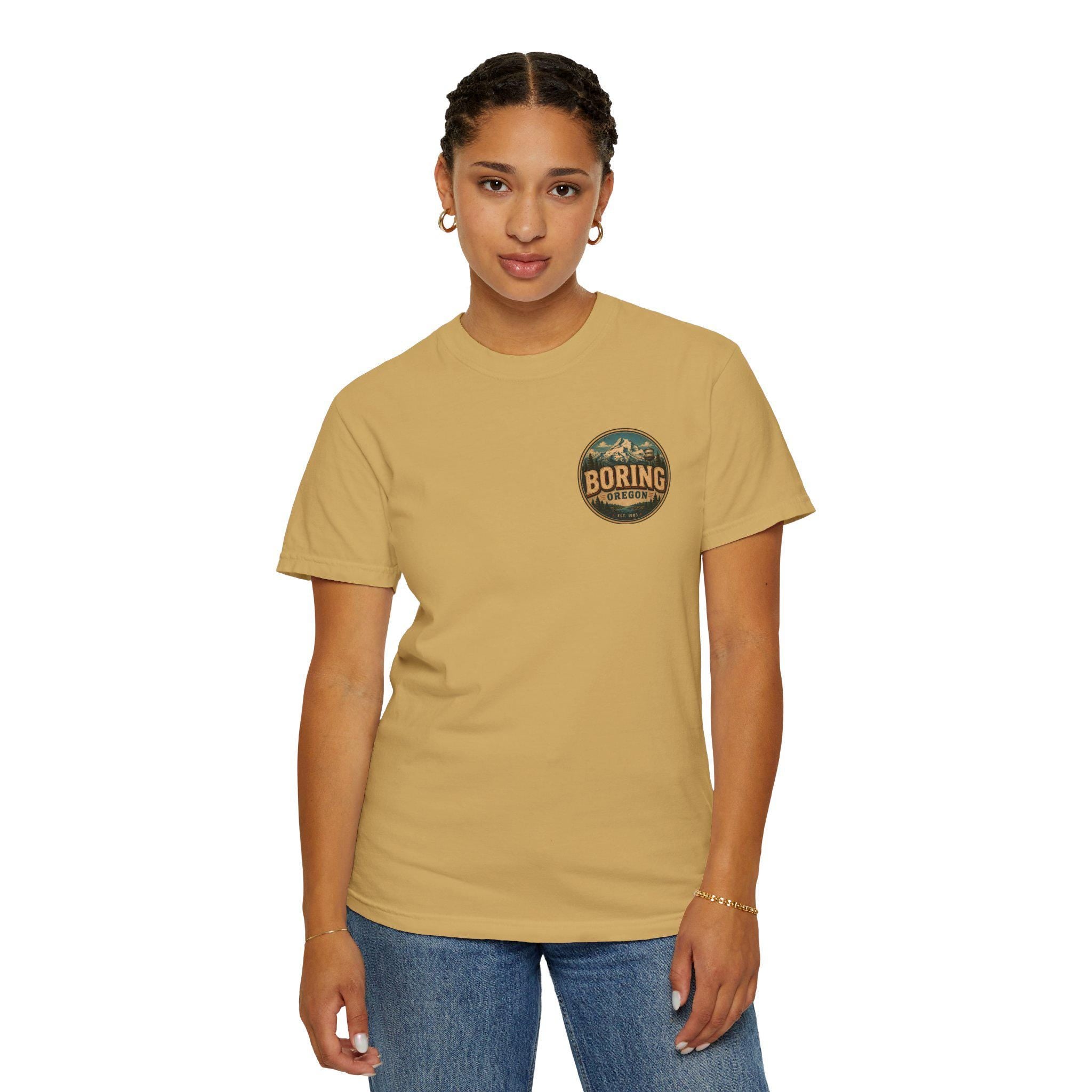 Greetings From Boring Oregon T-shirt | Retro Postcard Graphic