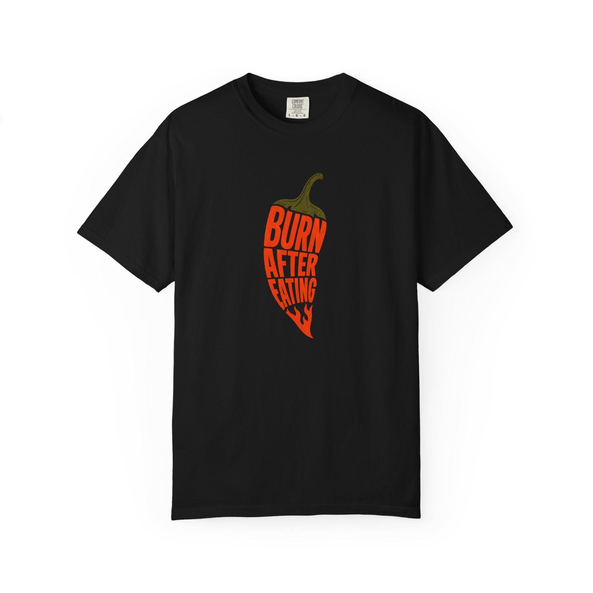 Burn After Eating chili pepper T-Shirt | Spicy Food Graphic