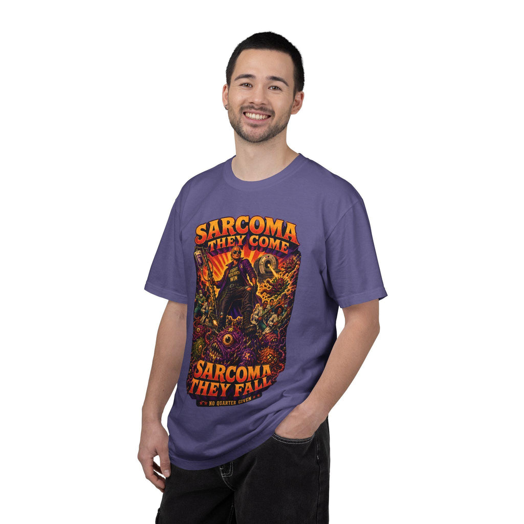 Sarcoma They Come They Fall Fight Research Shirt, Vintage Horror Tee