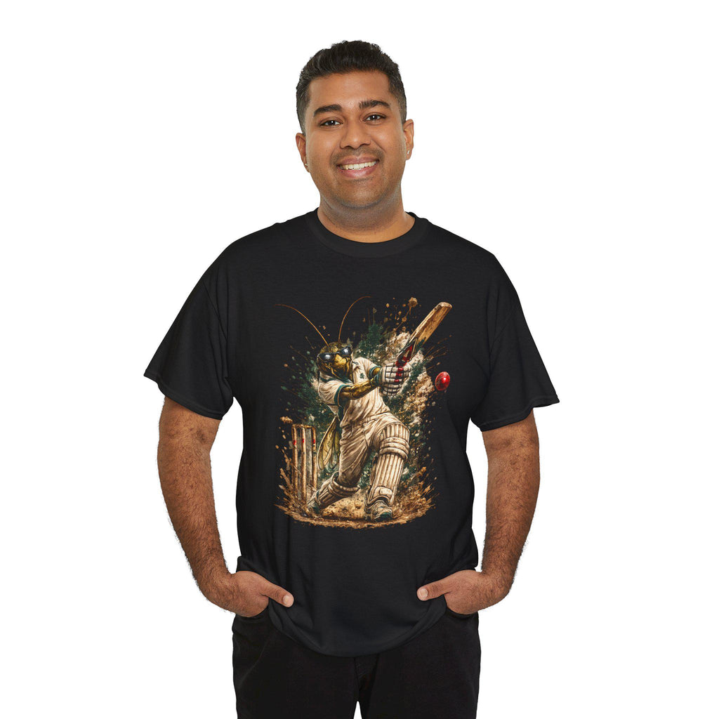 Cricket Playing Cricket Shirt | Funny Insect Athlete Tee | Badass Cricket Player Graphic | Sports Humor Shirt | Unique Gift Idea