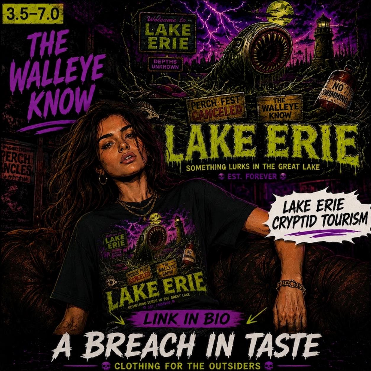 Lake Erie Cryptid Tours Tee