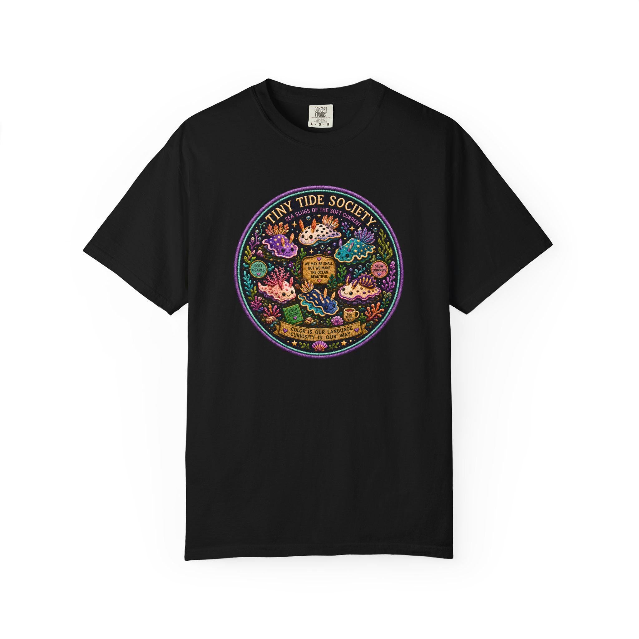 Tiny Tide Society Nudibranch Shirt, Comfort Colors Sea Slug Tee