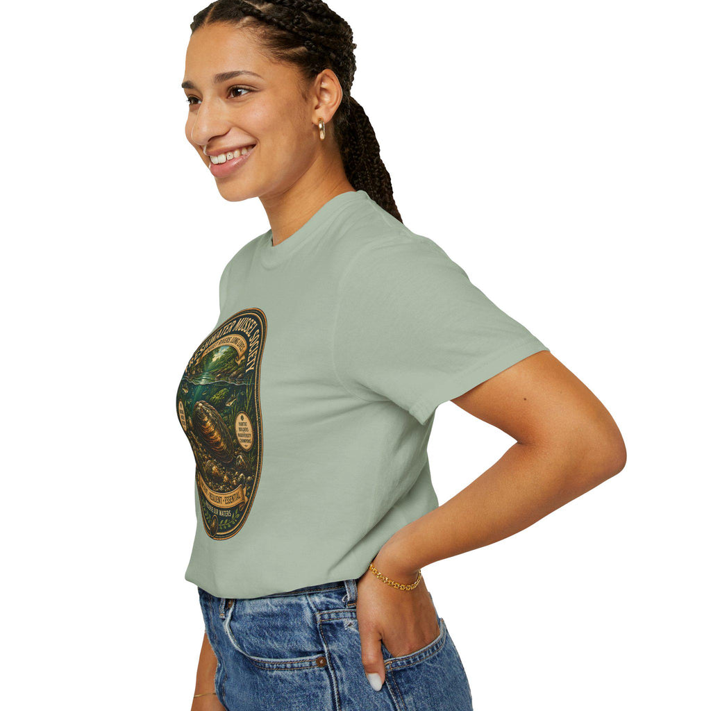 Freshwater Mussel Society Tee, River Conservation, Marine Biology, Comfort Colors Nature Shirt