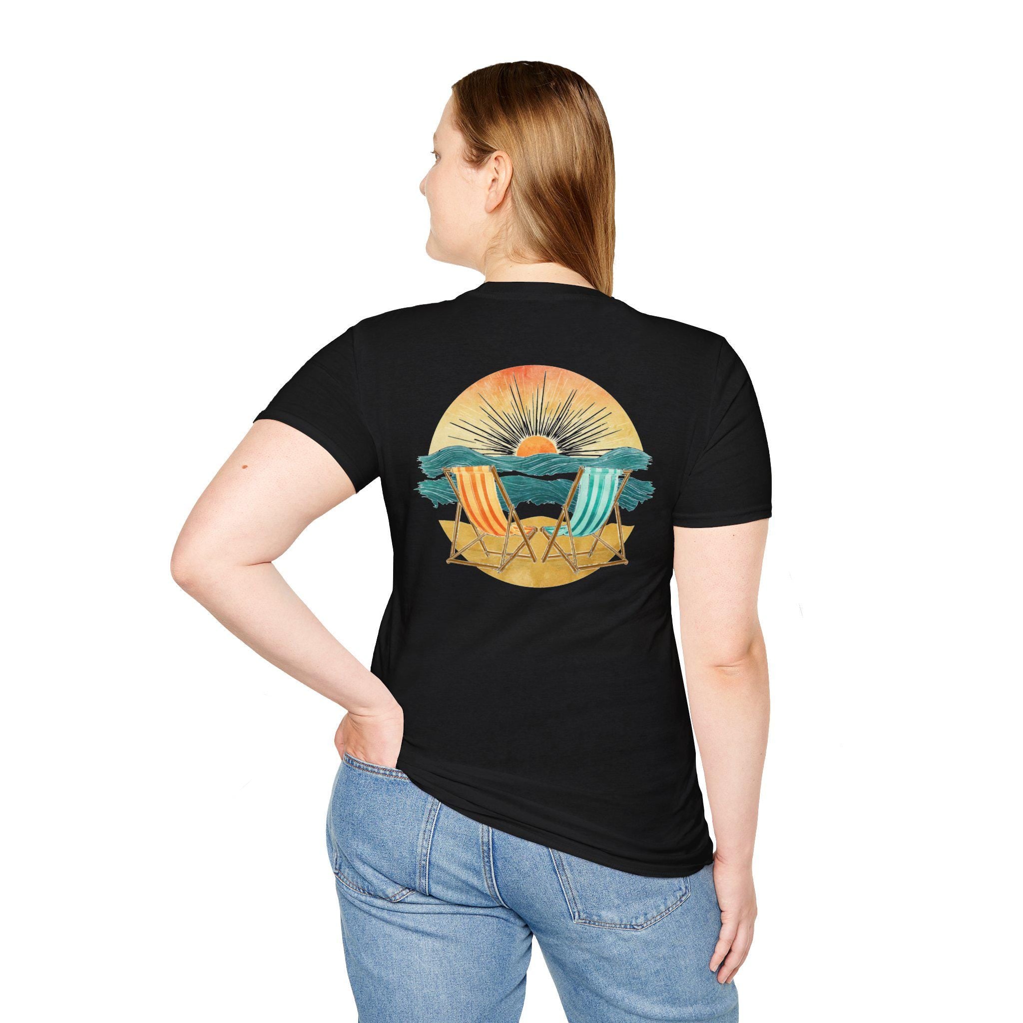Better Together Beach Couple Shirt, Sunset Ocean Waves Tee