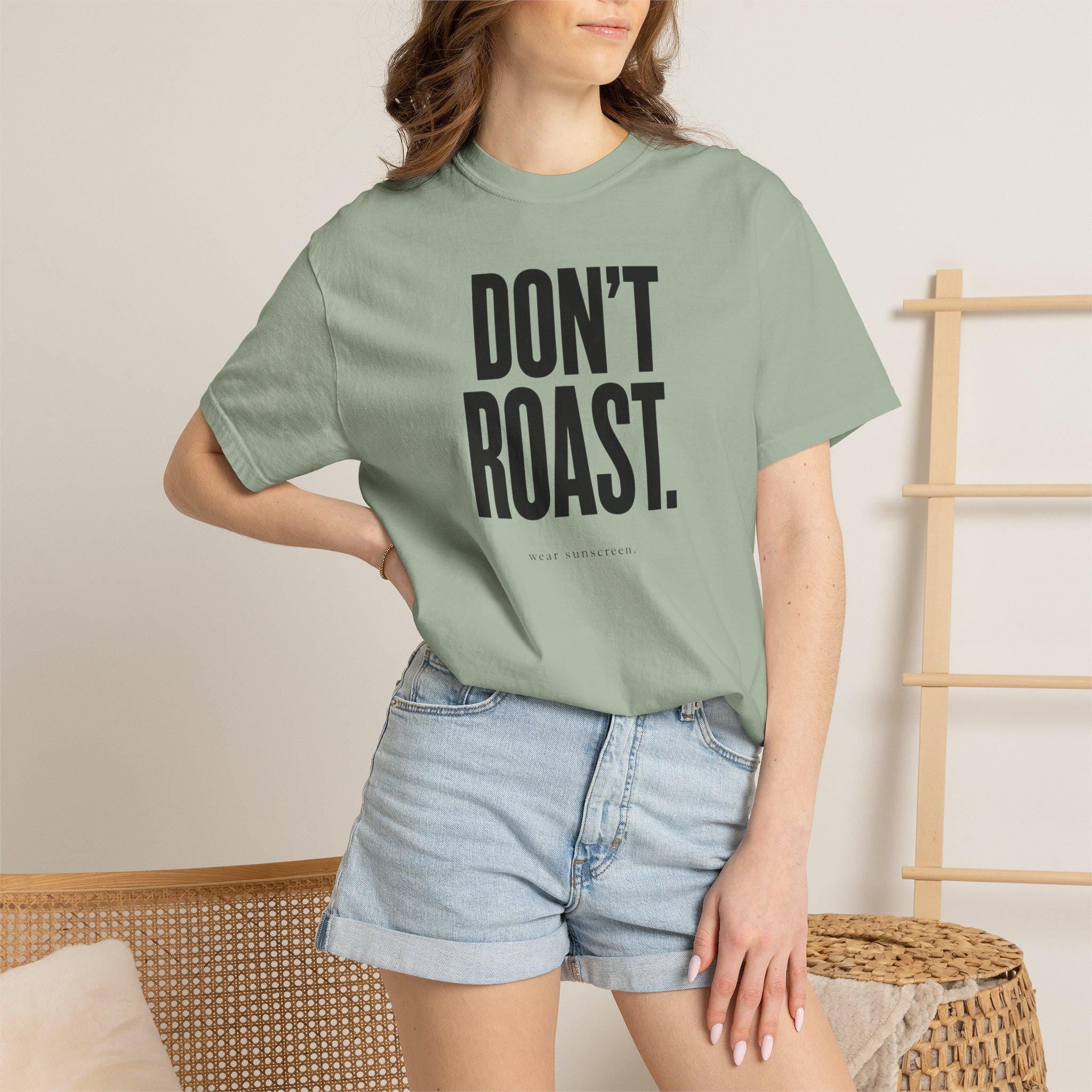 Don't Roast Wear Sunscreen Shirt | Minimalist Summer Graphic Tee | Comfort Colors 1717