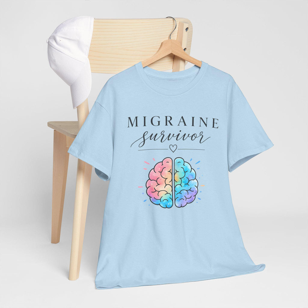 Migraine Survivor Shirt | Colorful Brain Graphic Tee, Mental Health Awareness