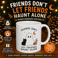 Friendship Ghost and Cat Mug | Ceramic Coffee Cup