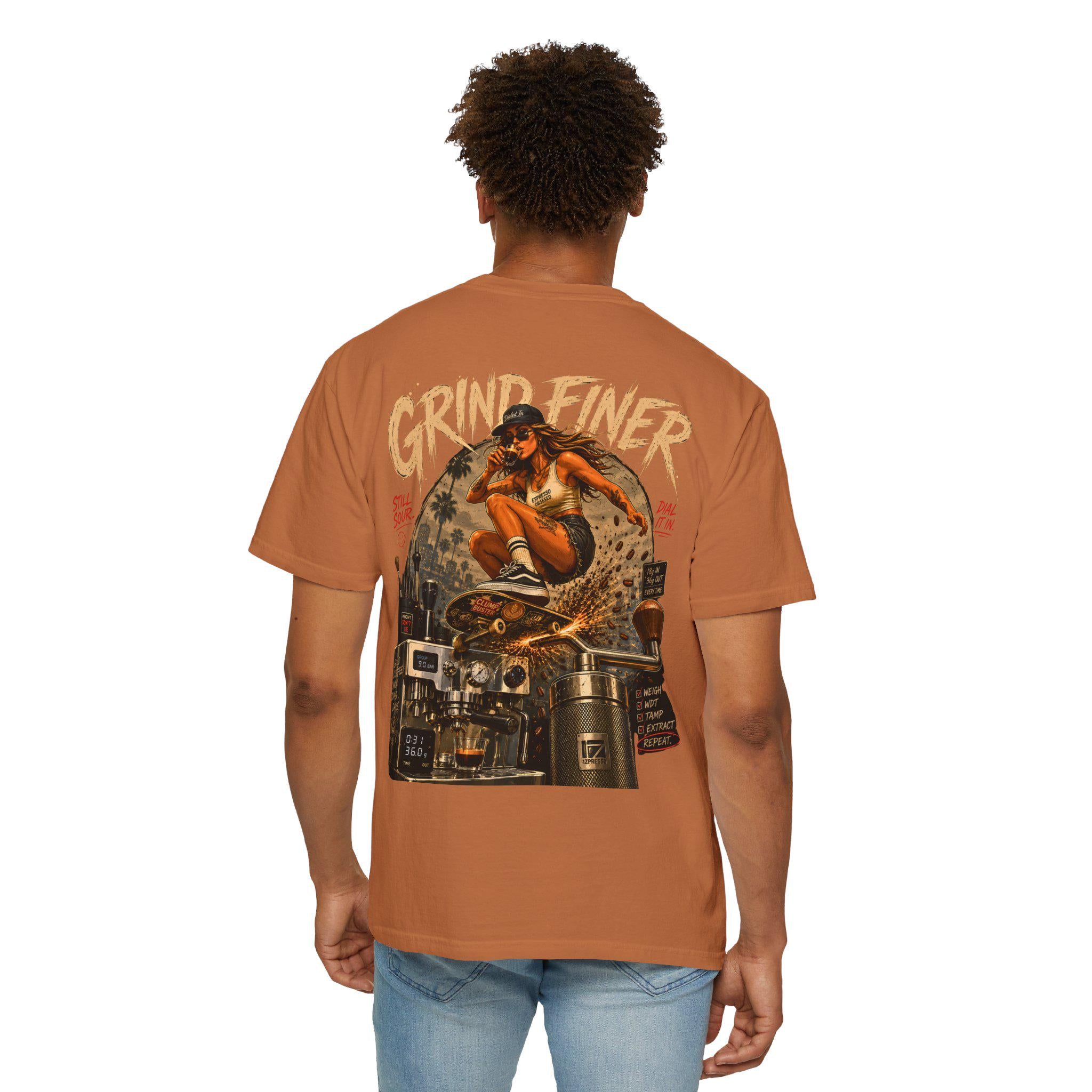 GRIND FINER Espresso Specialty Coffee Shirt