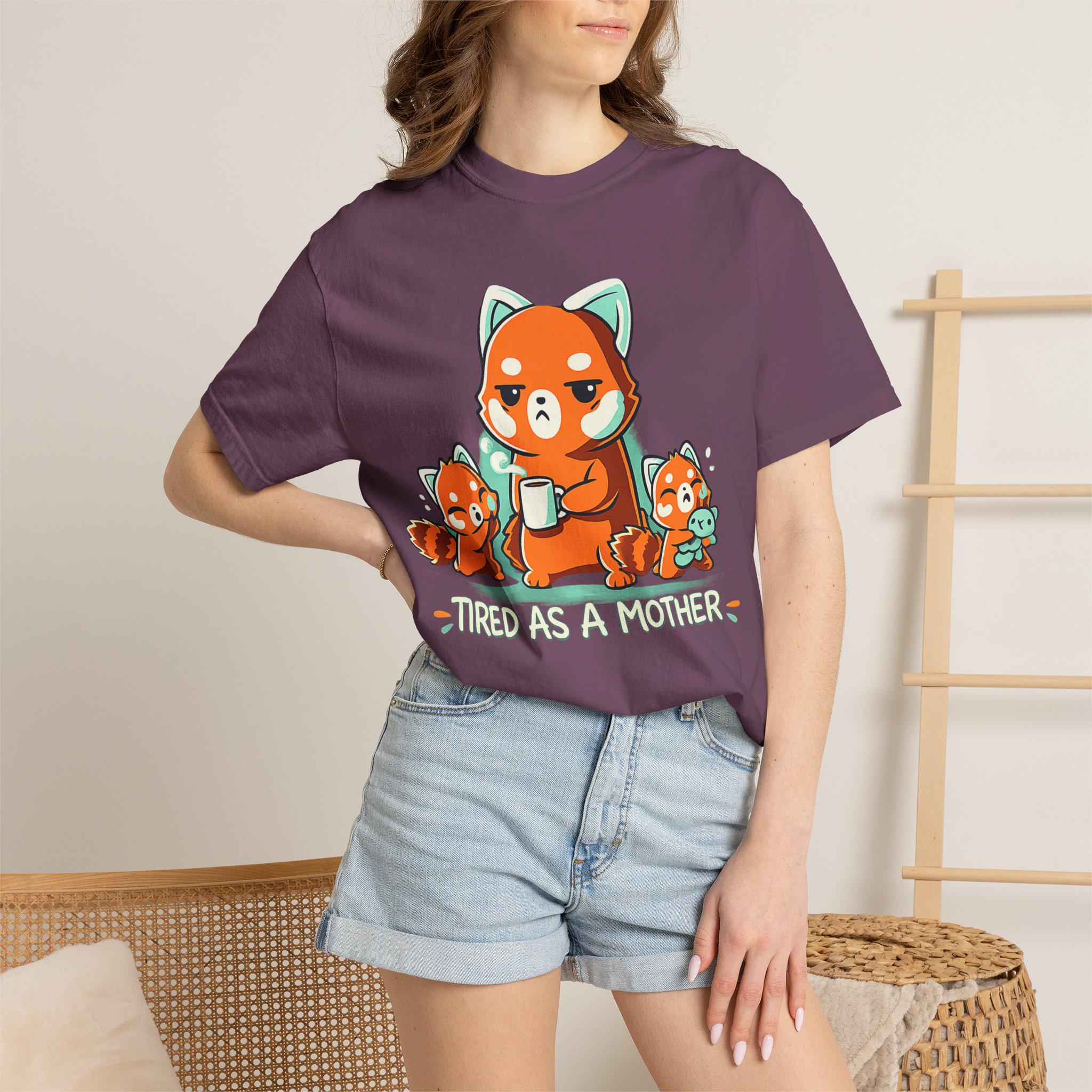 Tired Mother Panda Shirt, Funny Mom Life Tee, Coffee Chaos Comfort Colors