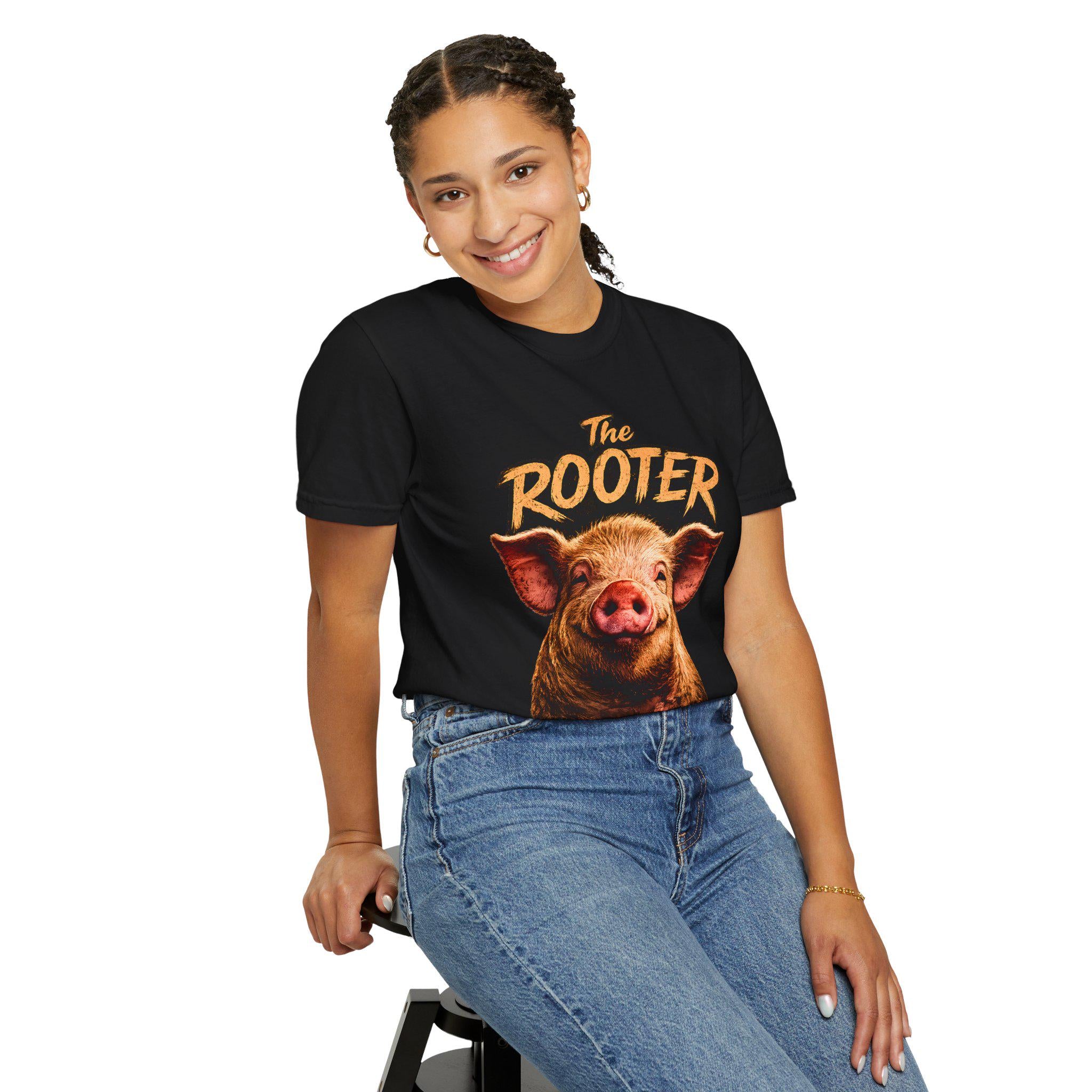 The Rooter The Tooter Pig Shirt, Funny Farm Humor Tee, Comfort Colors 1717