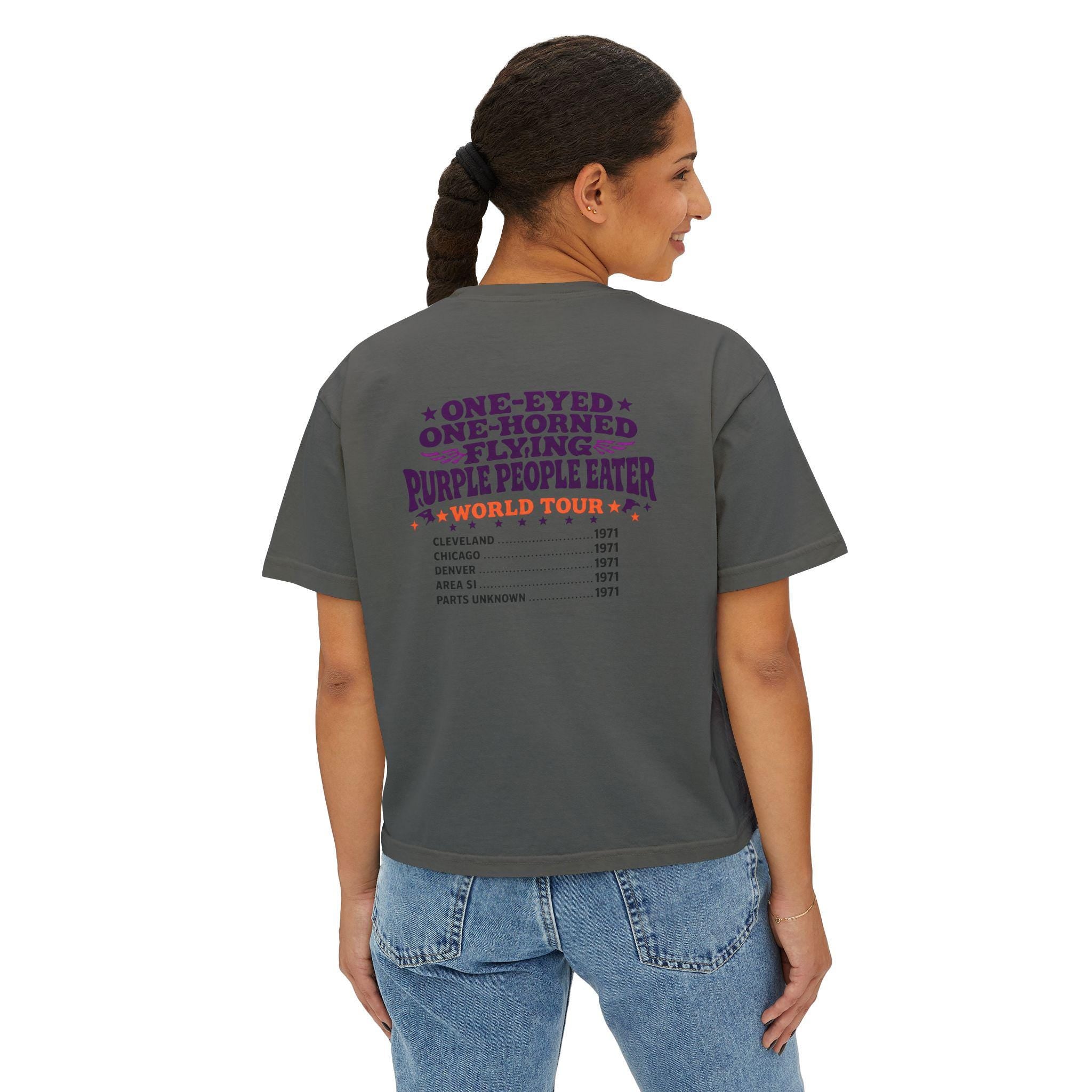 Purple Monster Concert Poster T-Shirt | Psychedelic Monster Graphic Tee