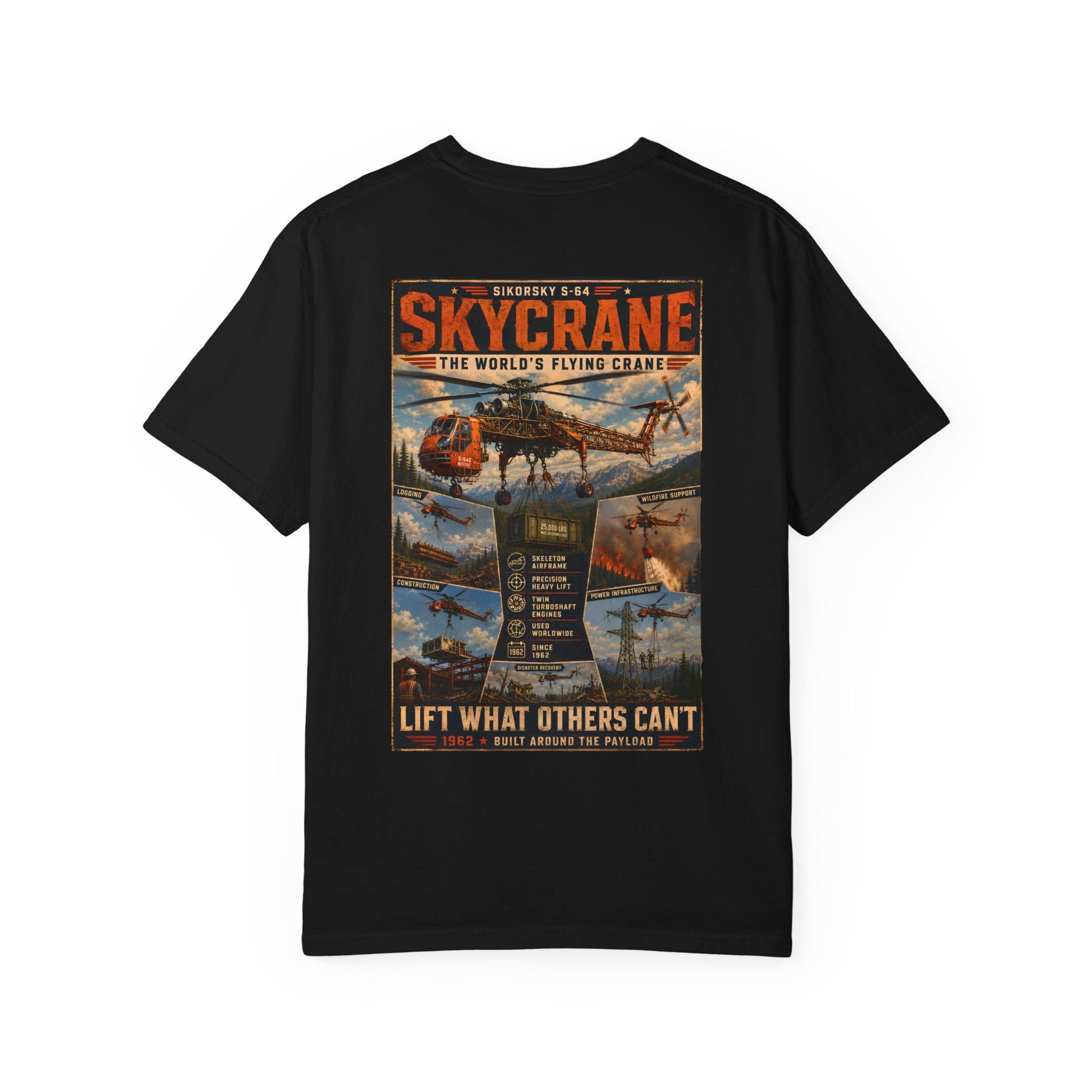 Sikorsky S-64 Skycrane Shirt | Flying Crane Heavy Lift Helicopter Tee