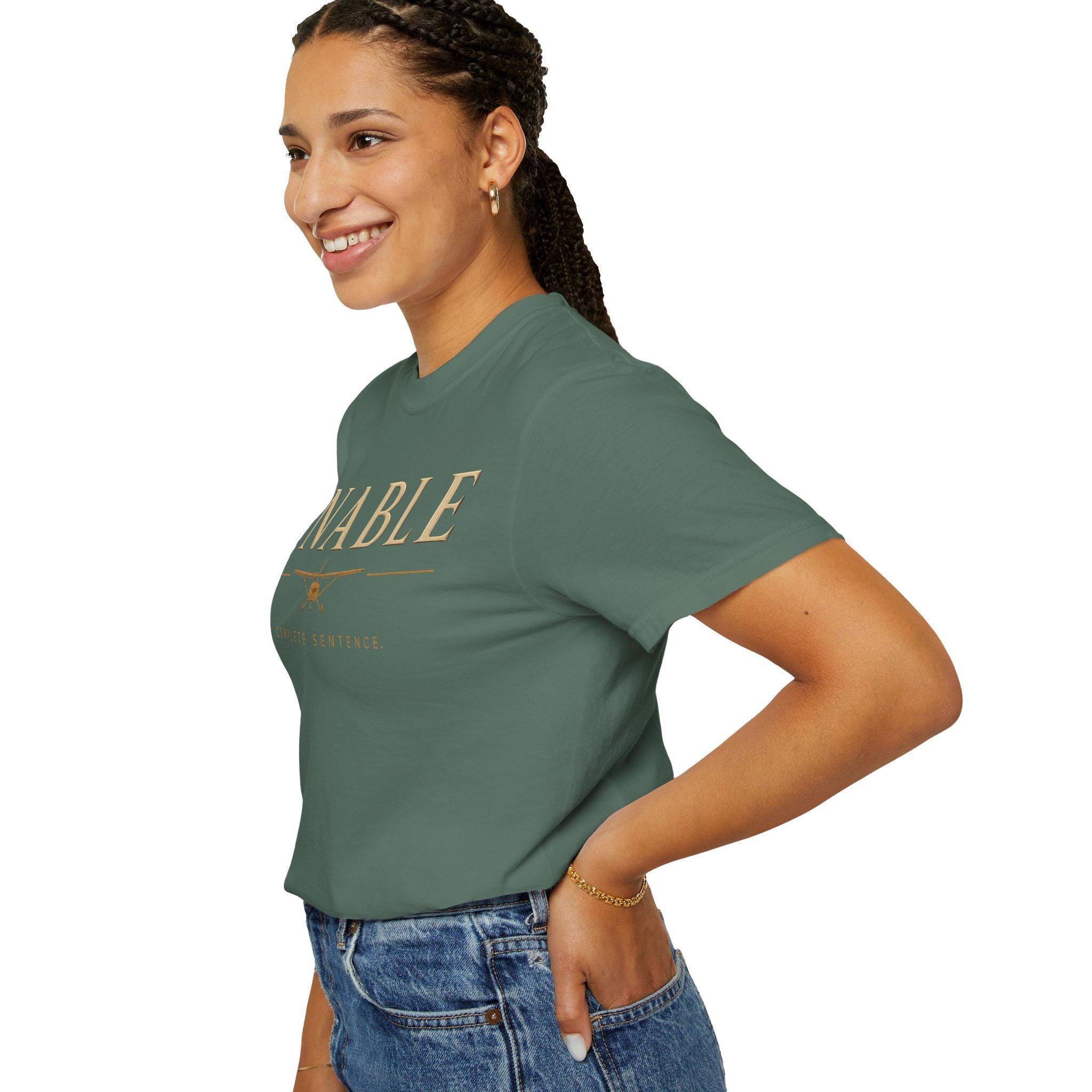 UNABLE Complete Sentence Pilot Shirt | Aviation Humor Tee, Gift for Pilots