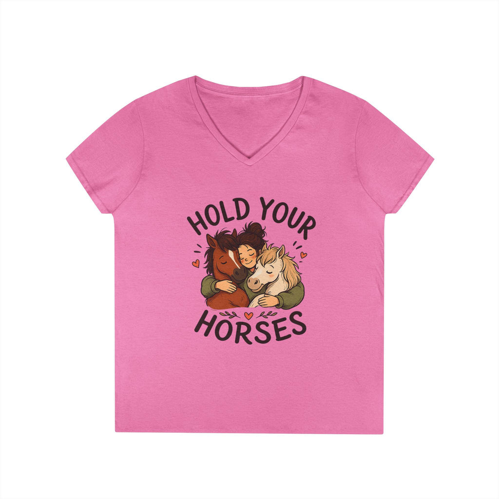 Hold Your Horses Shirt, Cozy Horse Lover Tee, Equestrian Illustration Gift
