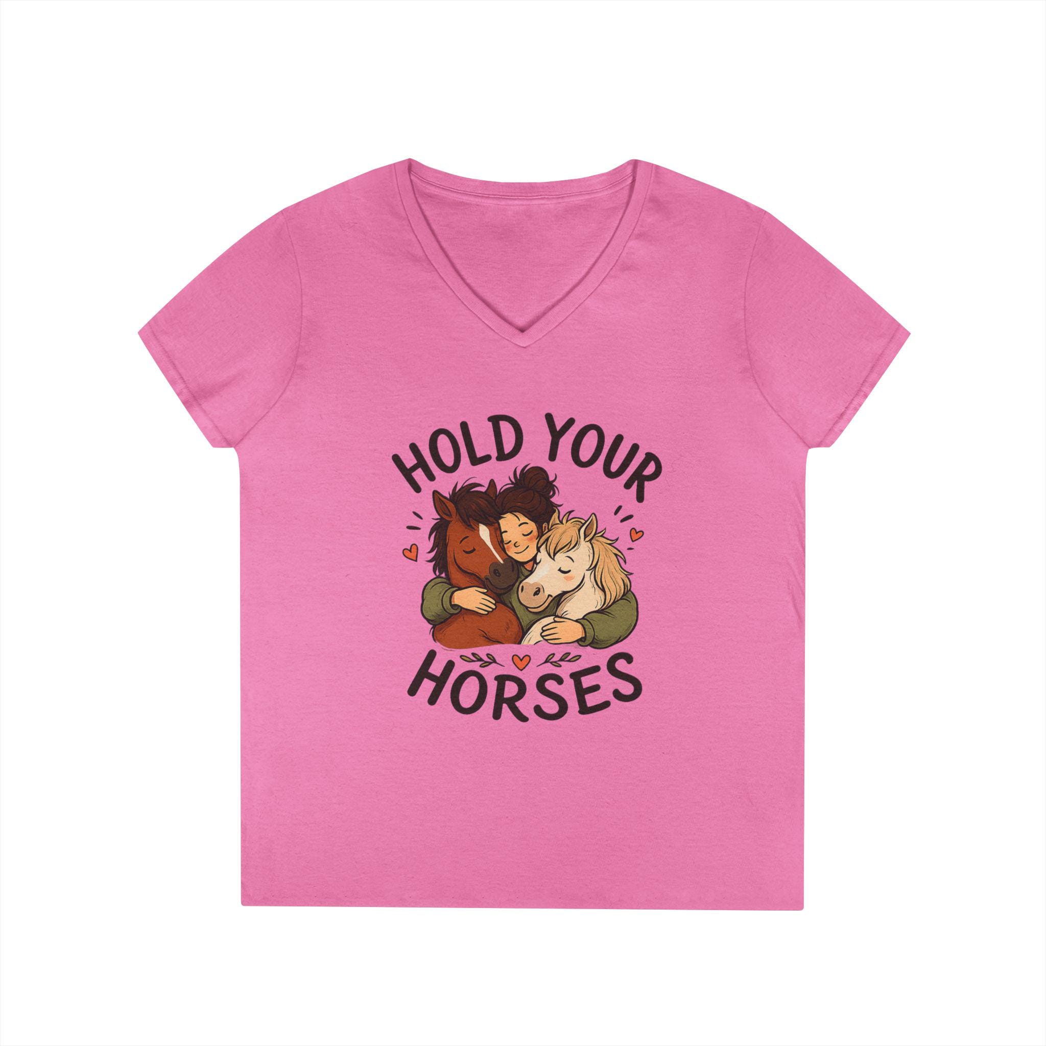 Hold Your Horses Shirt, Cozy Horse Lover Tee, Equestrian Illustration Gift