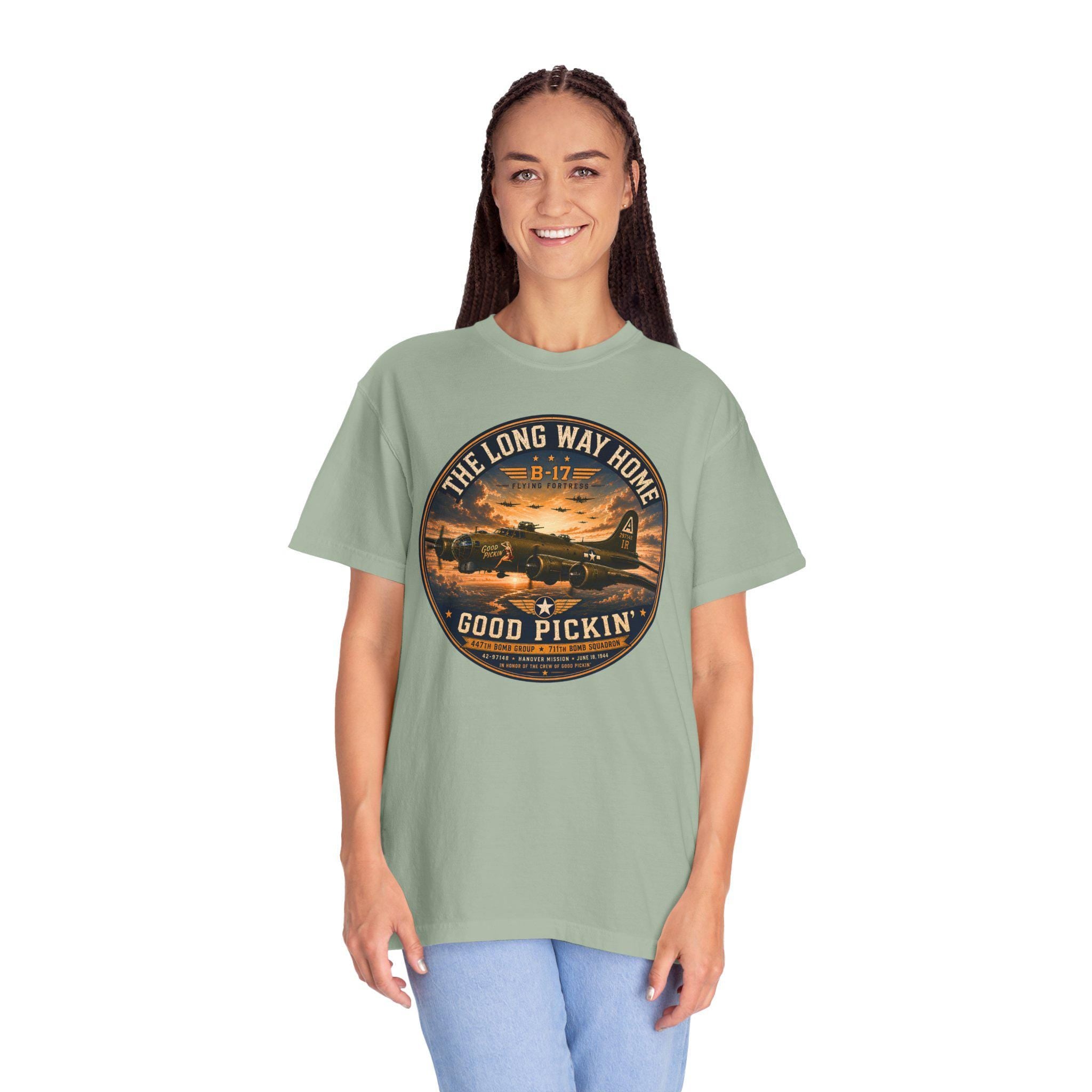 B-17 Flying Fortress "Good Pickin'" WWII Bomber Shirt