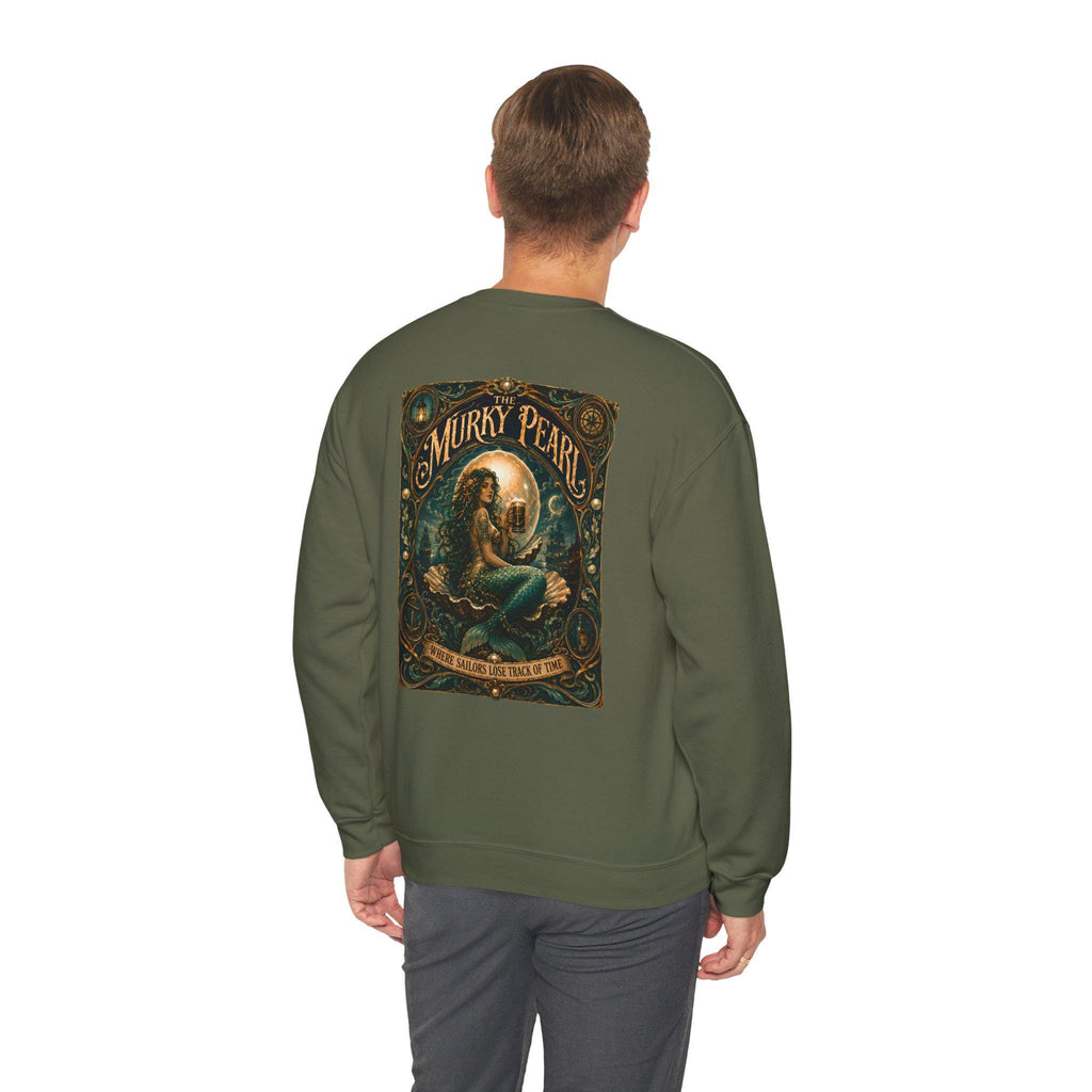 Mermaid Vintage Poster Crewneck Sweatshirt | Murky Pearl