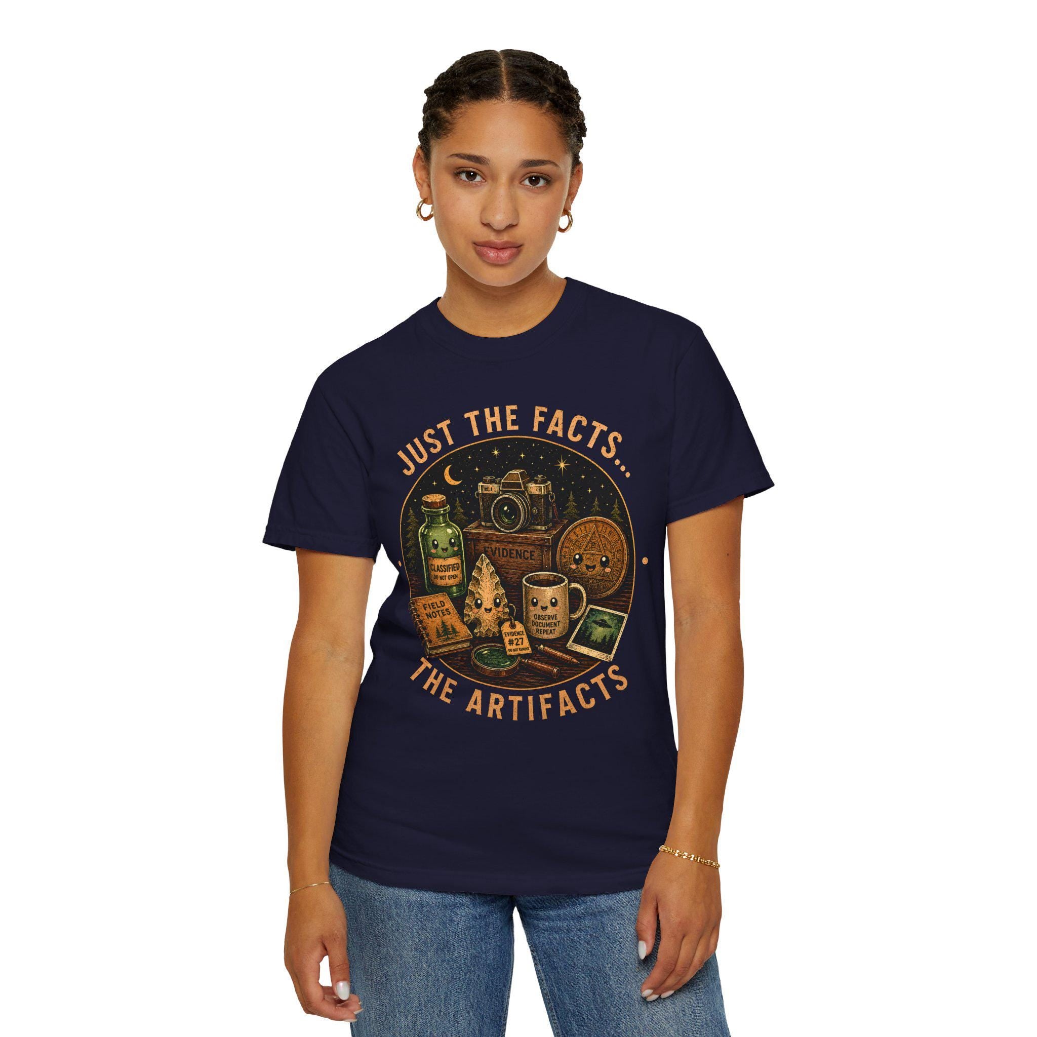 Cryptid Investigator Shirt: Vintage Artifacts Field Notes Design
