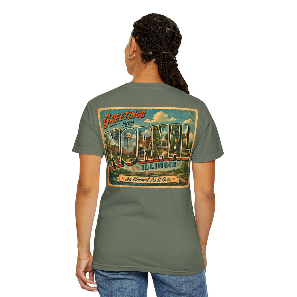 Greetings From Normal Illinois Postcard Shirt | Vintage Travel Tee