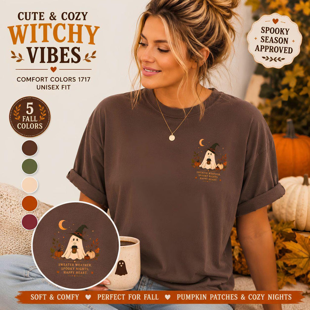 Ghost Halloween Shirt | Witchy Pumpkin Autumn Comfort Colors Tee