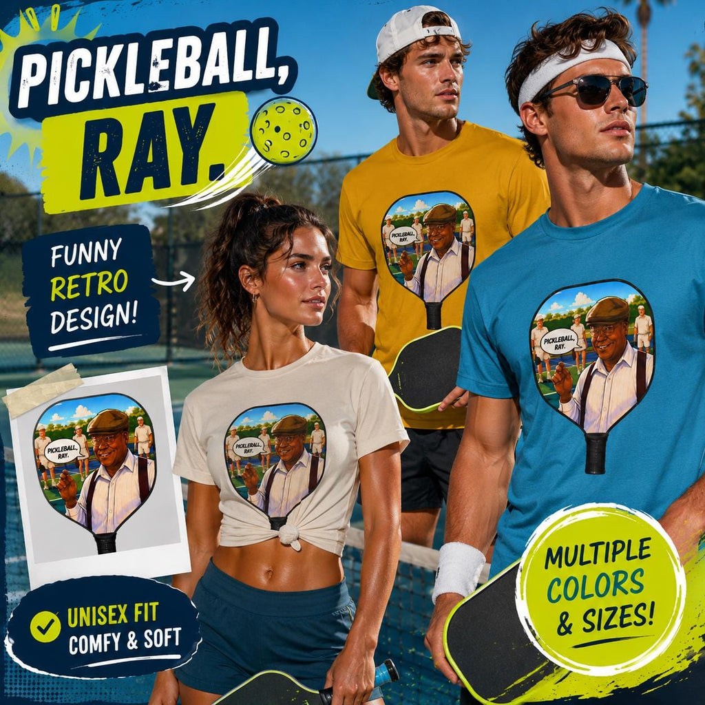 Pickleball, Ray Retro Parody Shirt