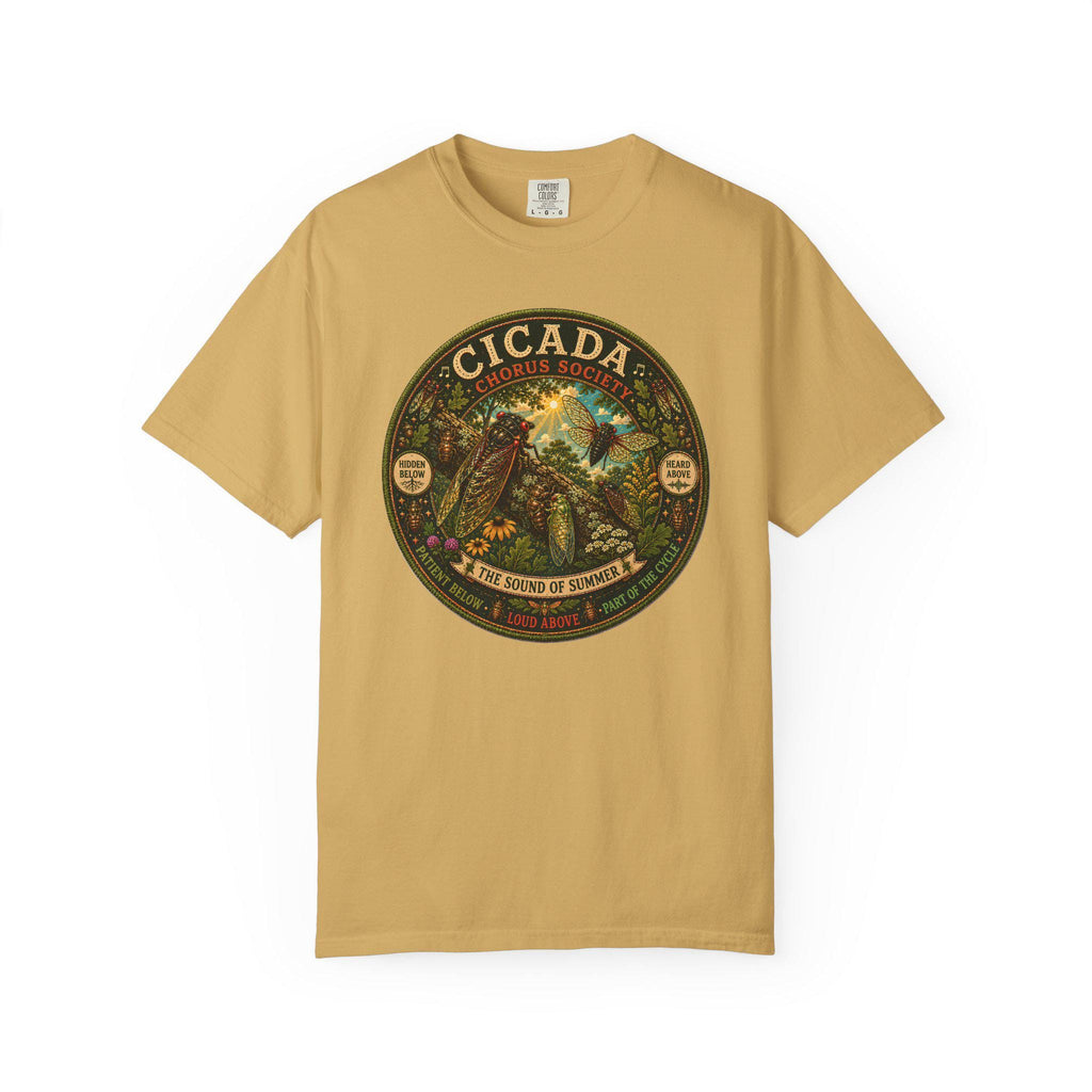 Cicada Chorus Society T-Shirt, Nature Lover Woodland Graphic Tee