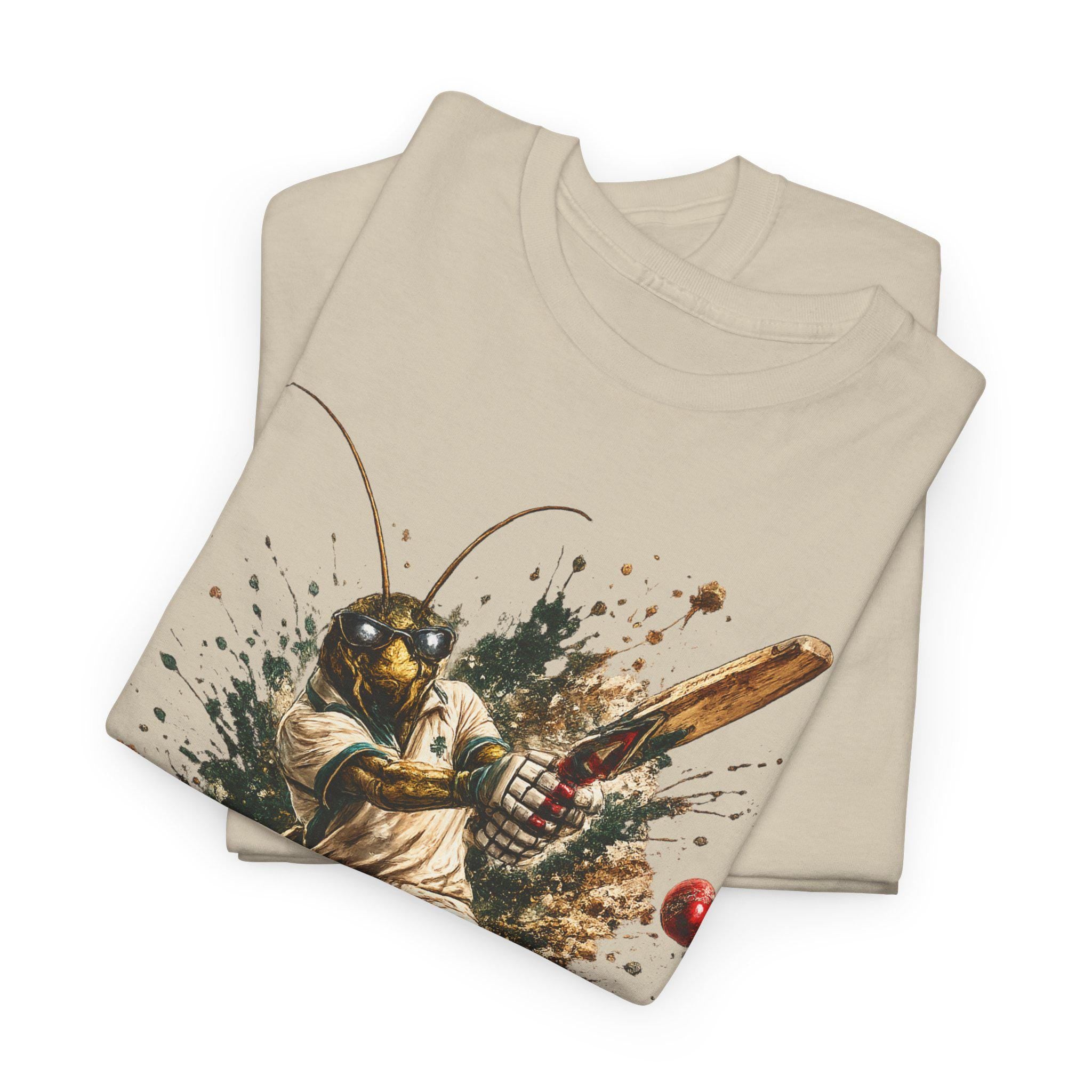 Cricket Playing Cricket Shirt | Funny Insect Athlete Tee | Badass Cricket Player Graphic | Sports Humor Shirt | Unique Gift Idea