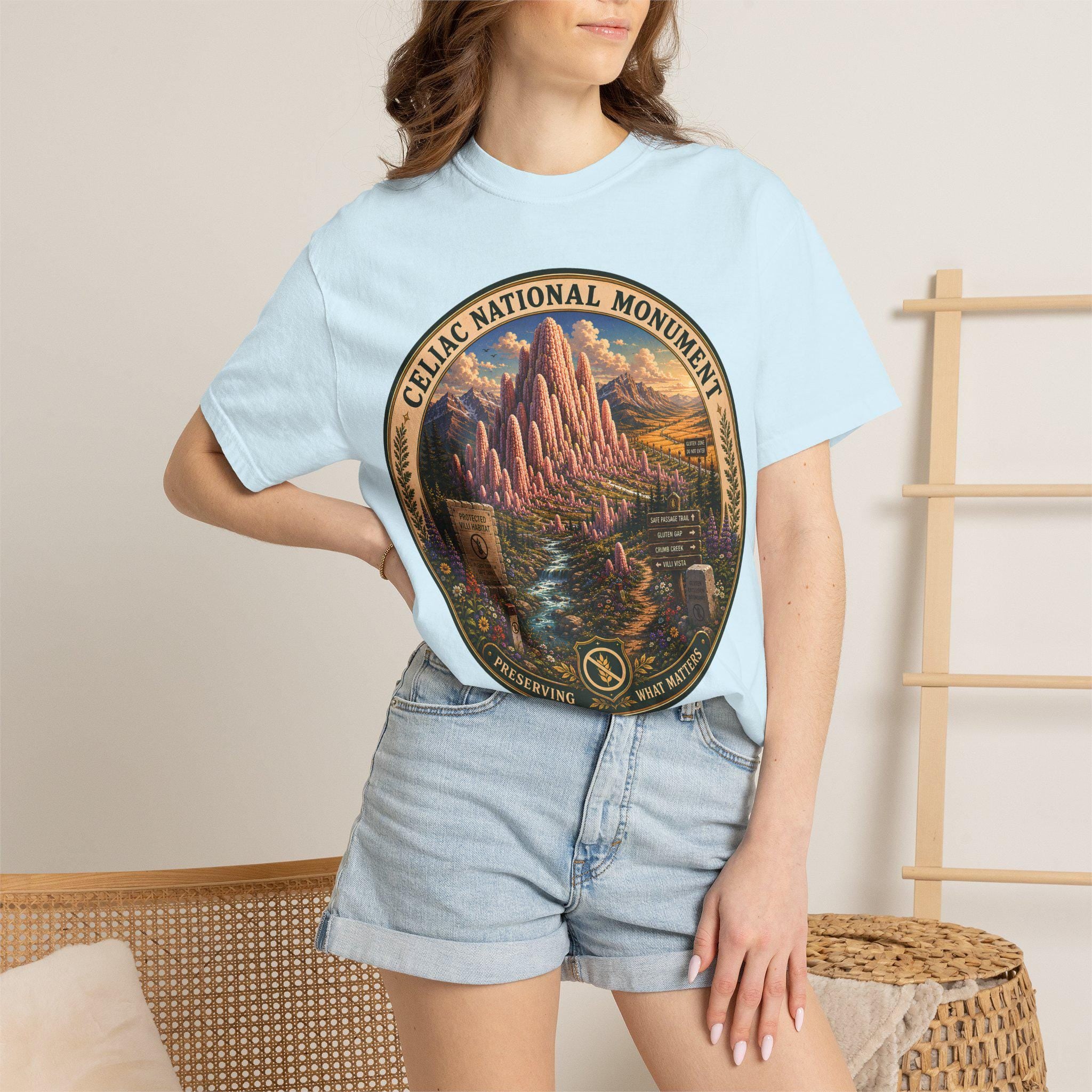 Celiac National Monument Graphic Tee, Gluten-Free Nature Apparel, National Park Style Shirt