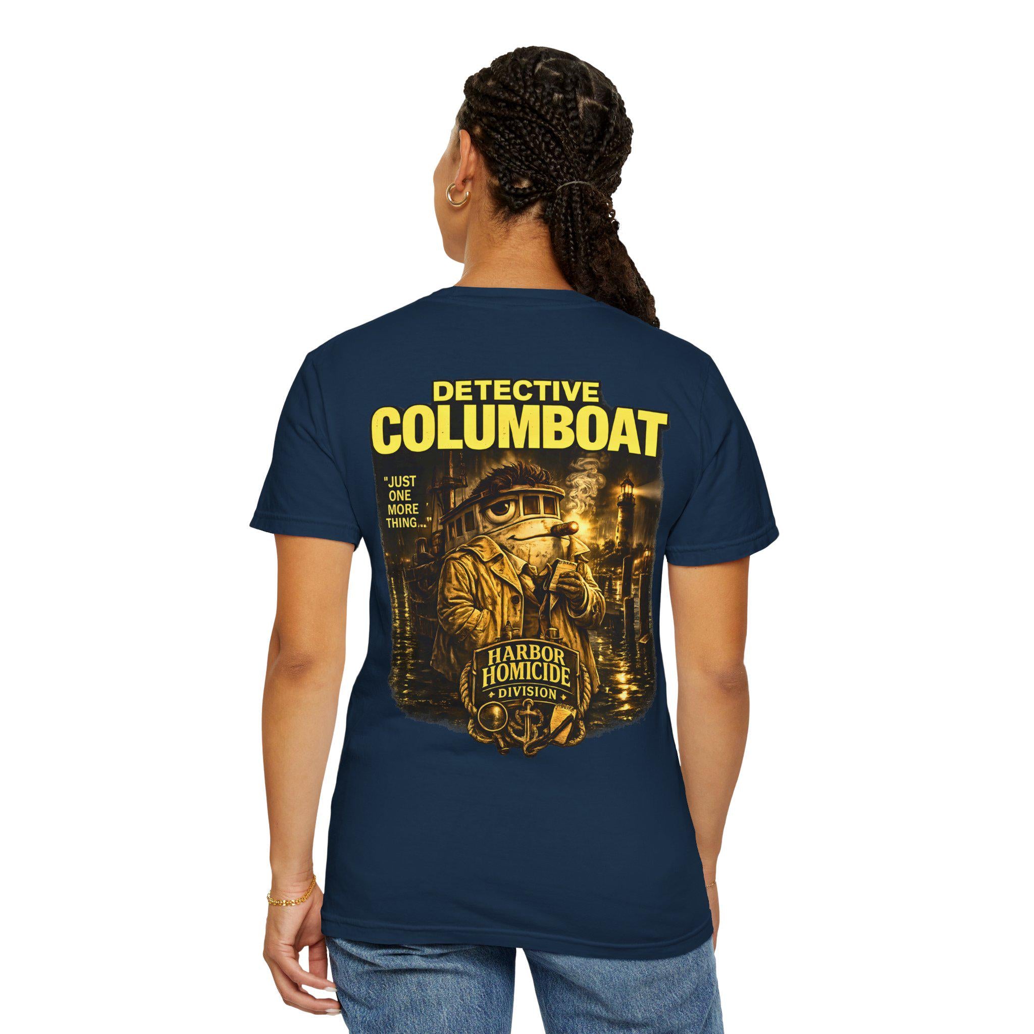 Detective Columboat Harbor Homicide Division Tee: Vintage Noir Parody