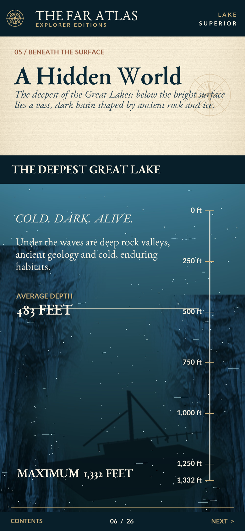 Inside the Far Atlas, beneath the surface artwork