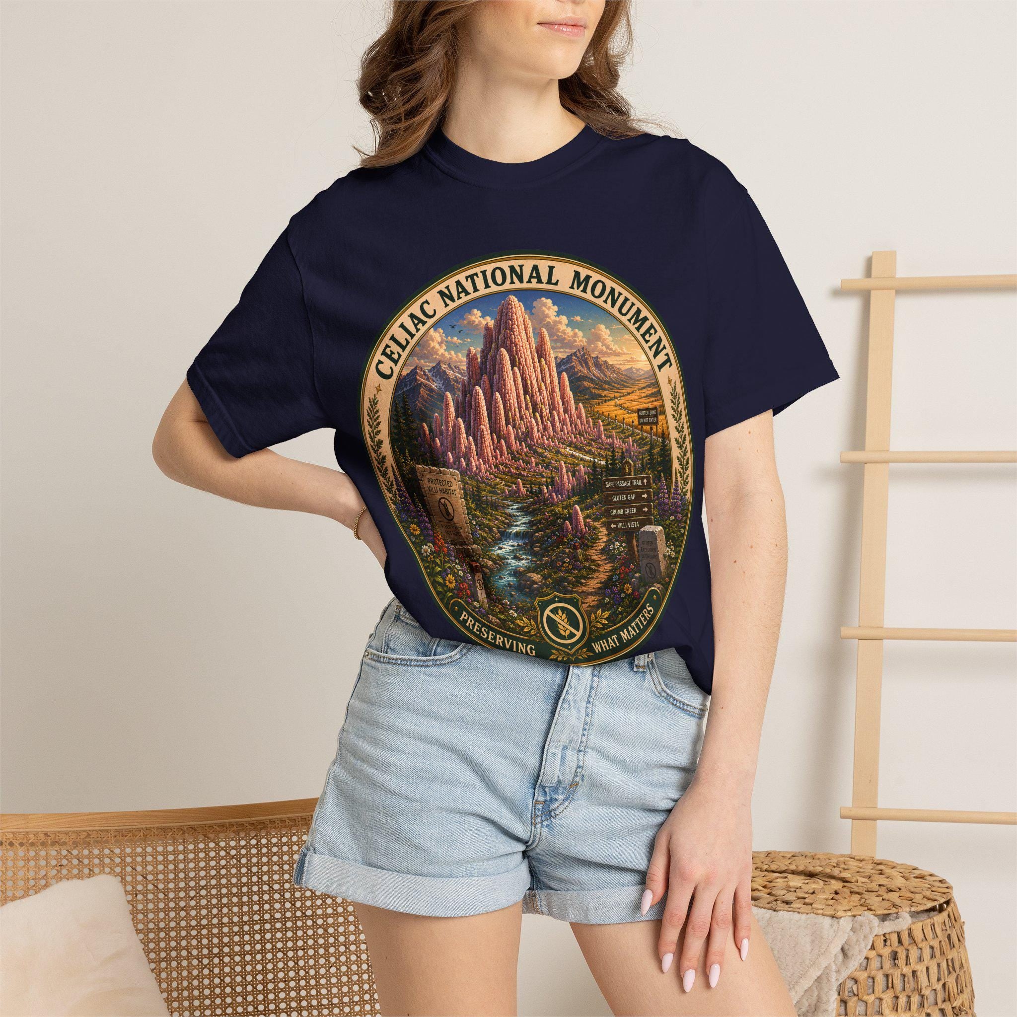 Celiac National Monument Graphic Tee, Gluten-Free Nature Apparel, National Park Style Shirt