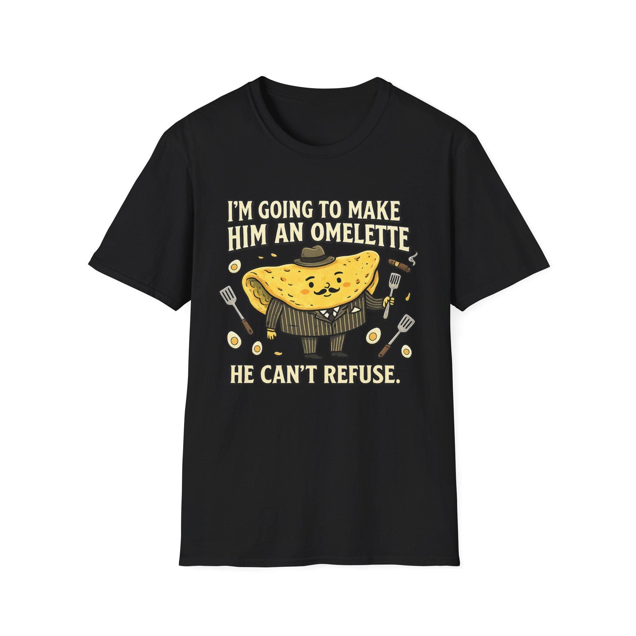 Funny Omelette Mafia Parody Shirt, Italian Food Pun Graphic Tee